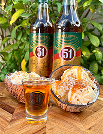 Calda de Banana com Cachaça 51 Ouro para Sorvete